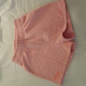 Nike shorts.  Size S. Pink, quilted design.